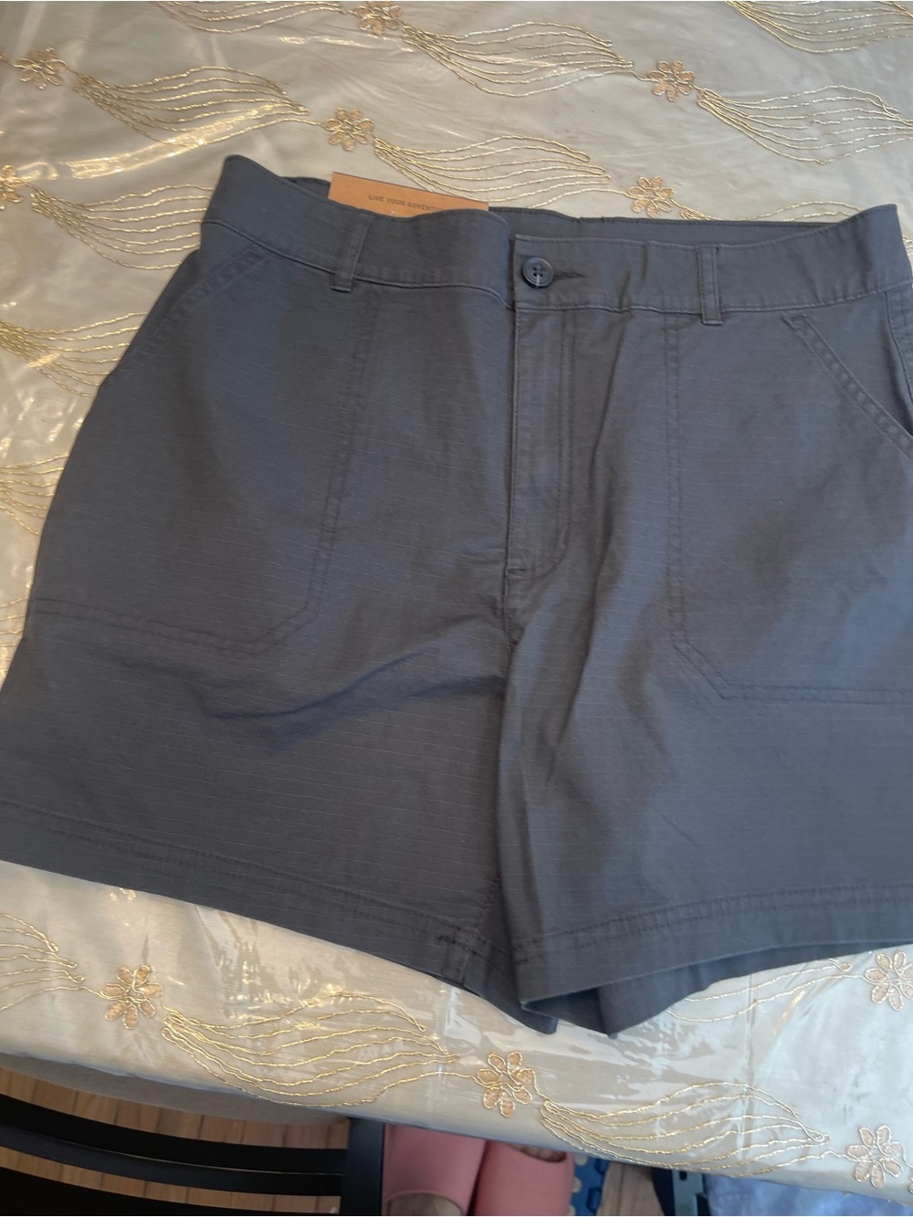 Eddie Bauer Navy Women's Flat-Front Shorts